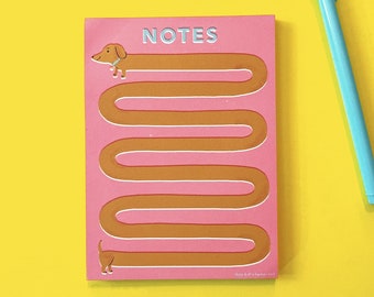 Weenie Dog Notepad | Dachshund Notepad | Wiener Dog Stationery