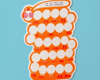Fashion Bug Vinyl Sticker | Caterpillar Sticker | Cute Worm Sticker | Centipede Sticker