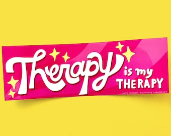 Therapy is My Therapy Vinyl Bumper Sticker