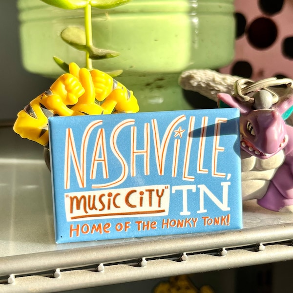 Nashville Music City 1.75 X 2.75 Inch Refrigerator Magnet