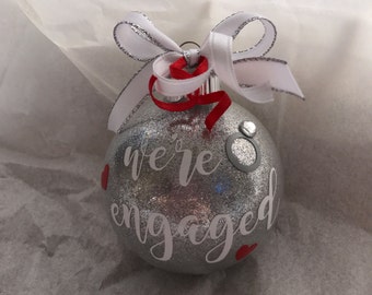 Personalized We're Engaged Ornament