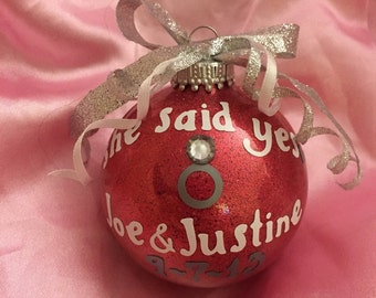 Personalized Engagement Ornament