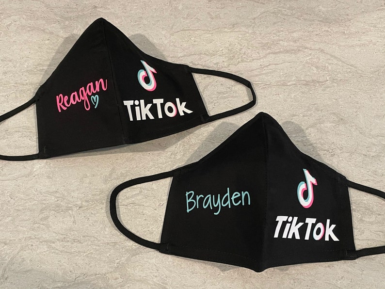 Máscara facial personalizada inspirada en Tik Tok Etsy