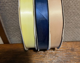 100 yards of 7/8" Single Faced Satin Ribbon, Assorted Colors