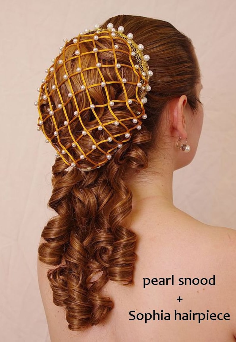 Vintage Hair Accessories: Combs, Headbands, Flowers, Scarf, Wigs Sophia - elegant regency romantic huge ringlet hairpiece (also suitable for Lolita victorian or civil war costumes or wedding) $62.84 AT vintagedancer.com