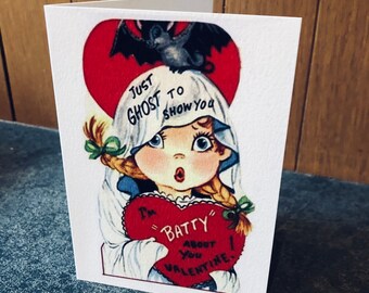 Vintage Ghost Valentines Card