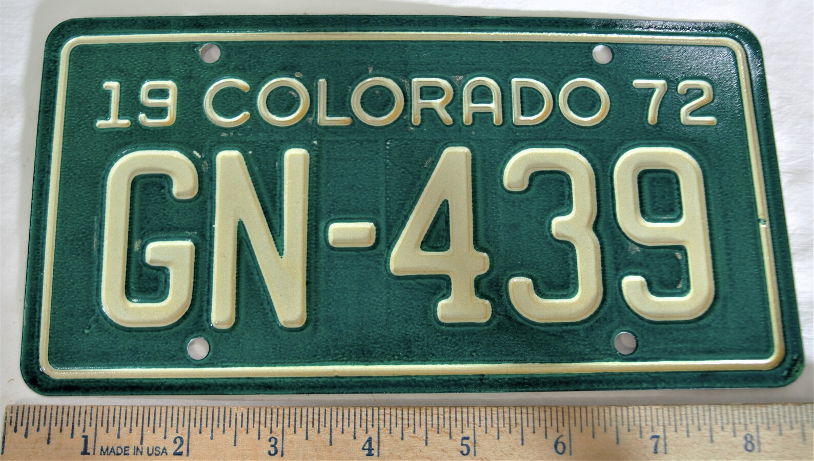 1972 Colorado Motorcycle License Plate Etsy