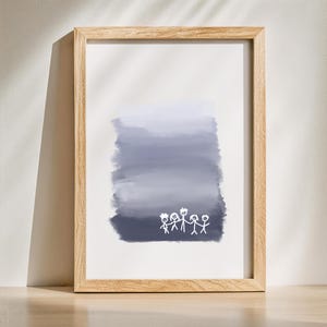 Personalisierte Vatertagskarte Kunstdruck in Aquarell