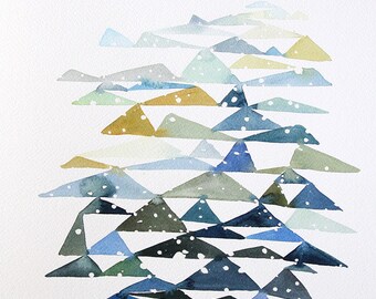 10" x 14" Triangle Landscape Study #2 - Original Painting