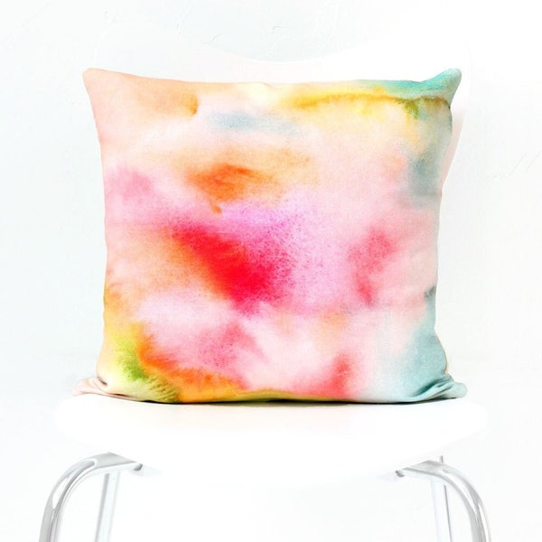 Sunset Dream - Watercolor Throw Pillow