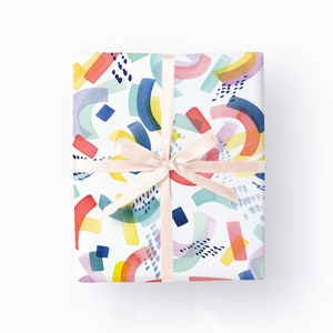 Specialty Birthday Gift Wrap: Rainbow Fun