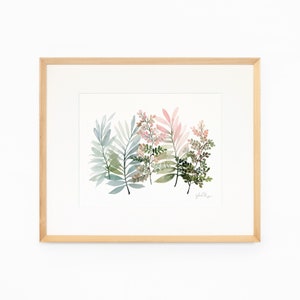 Calming Leaf Greenery, Plant Art Illustration, Spring Botanical Wall Decor, Foliage Plant Posters image 6
