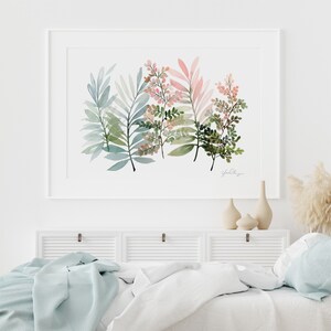 Calming Leaf Greenery, Plant Art Illustration, Spring Botanical Wall Decor, Foliage Plant Posters image 5