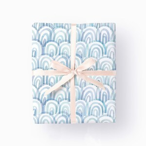 Specialty Blue Gift Wrap: Aqua Waves