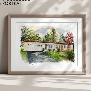 Hand Painted House Portrait | Custom Watercolor Home Portrait | Home Illustration | Original Watercolor Art  | Keepsake House Portrait