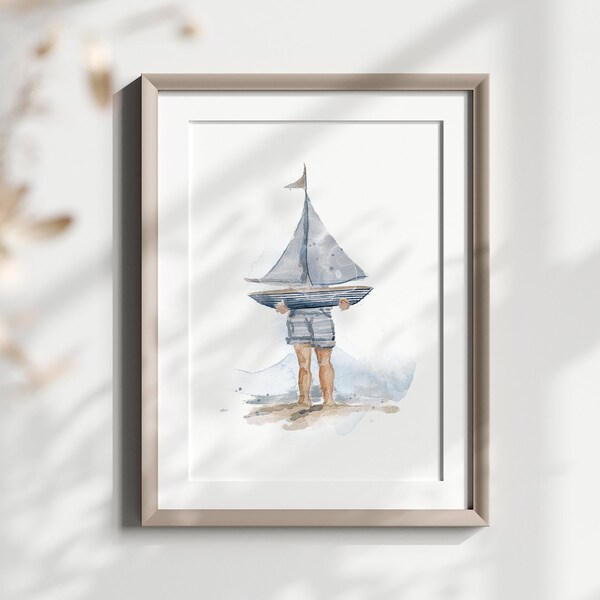 Little Boy Wall Art Etsy