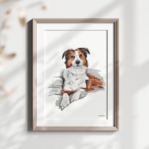 Pet Portrait Watercolor Pet Portrait Original Painting Custom Watercolor Pet Portrait Illustration image 1