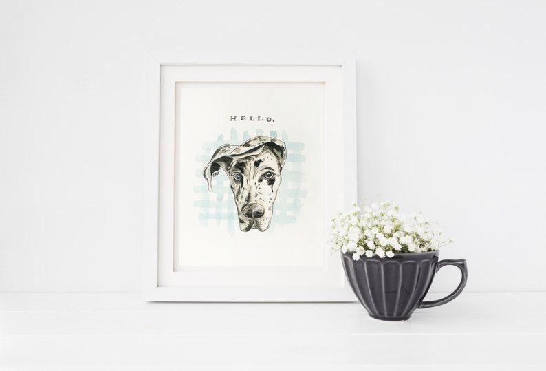 Pet Portrait Watercolor Pet Portrait Original Painting Custom Watercolor Pet Portrait Illustration image 3