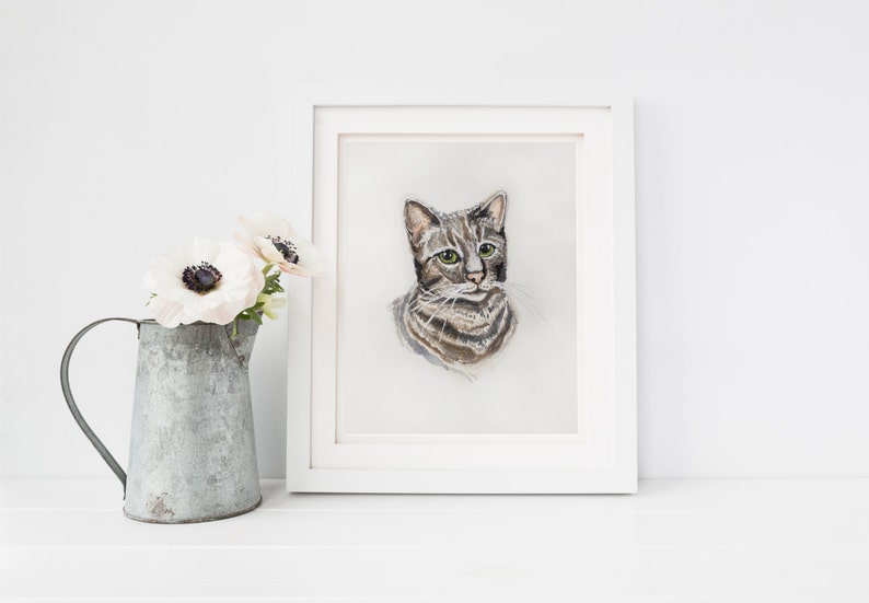 Pet Portrait Watercolor Pet Portrait Original Painting Custom Watercolor Pet Portrait Illustration image 5