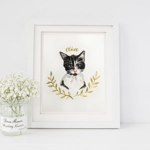 Pet Portrait Watercolor Pet Portrait Original Painting Custom Watercolor Pet Portrait Illustration image 4