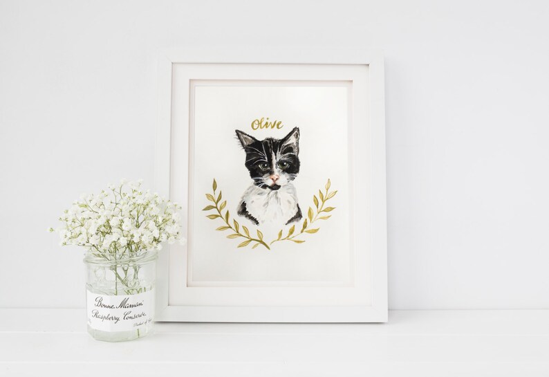 Pet Portrait Watercolor Pet Portrait Original Painting Custom Watercolor Pet Portrait Illustration image 4