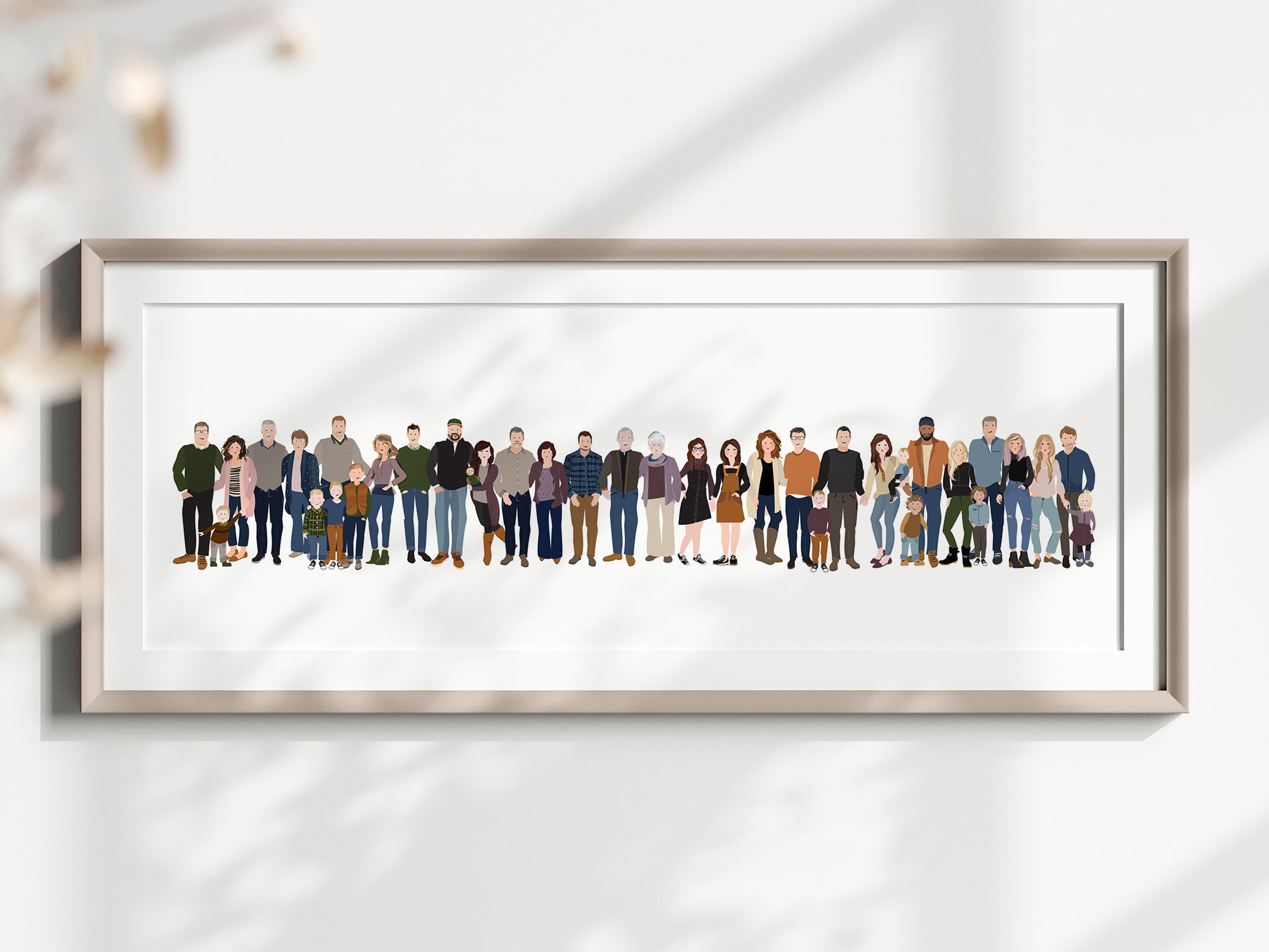 Custom Family Portrait | Illustrated Family Portrait | Friend Art | Family Drawing | Group Illustration | Family Tree | Christmas Gift