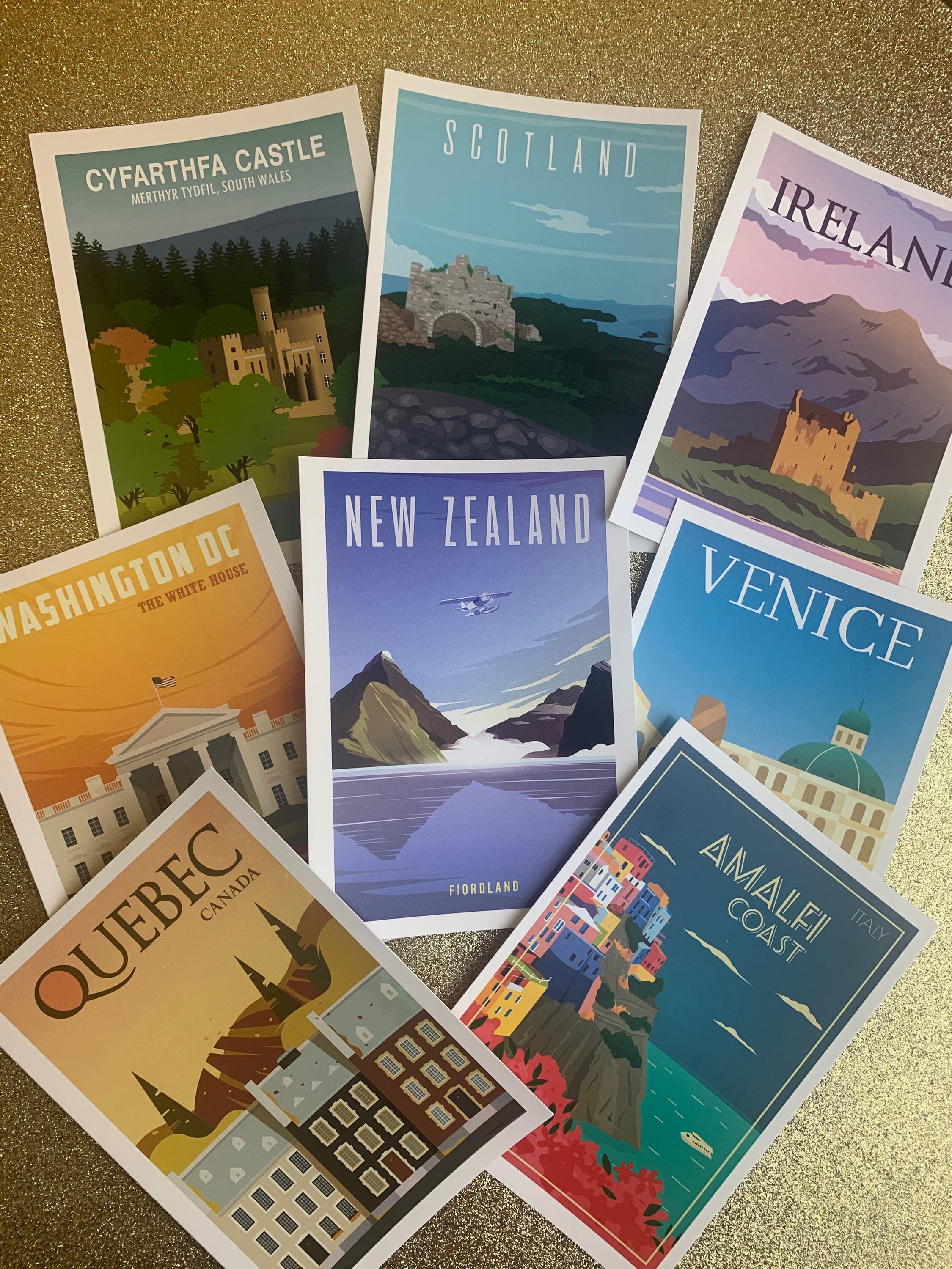 Pack of 32 travel themed postcards great for weddings guest Etsy