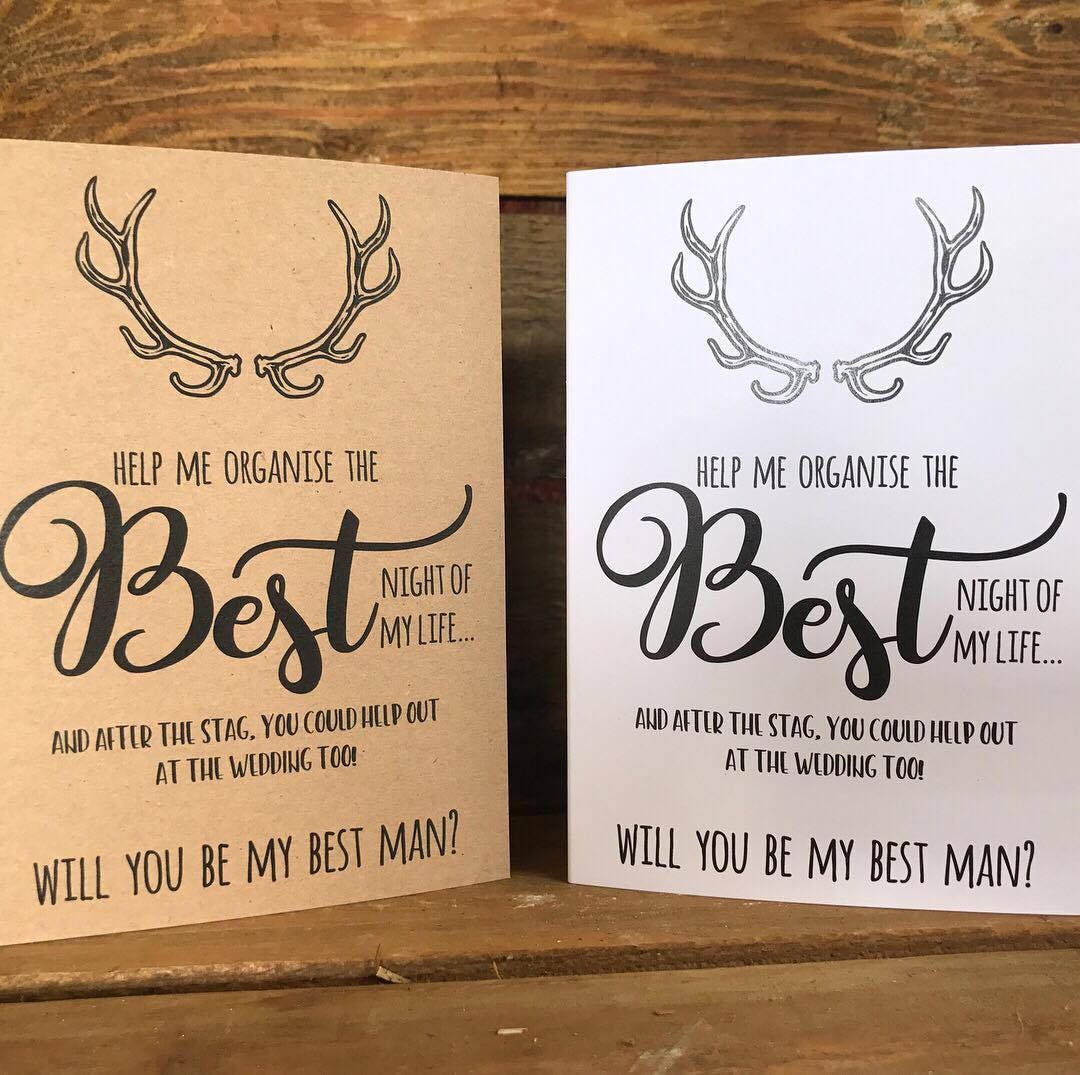 Funny best man proposal card wedding help me organise best Etsy