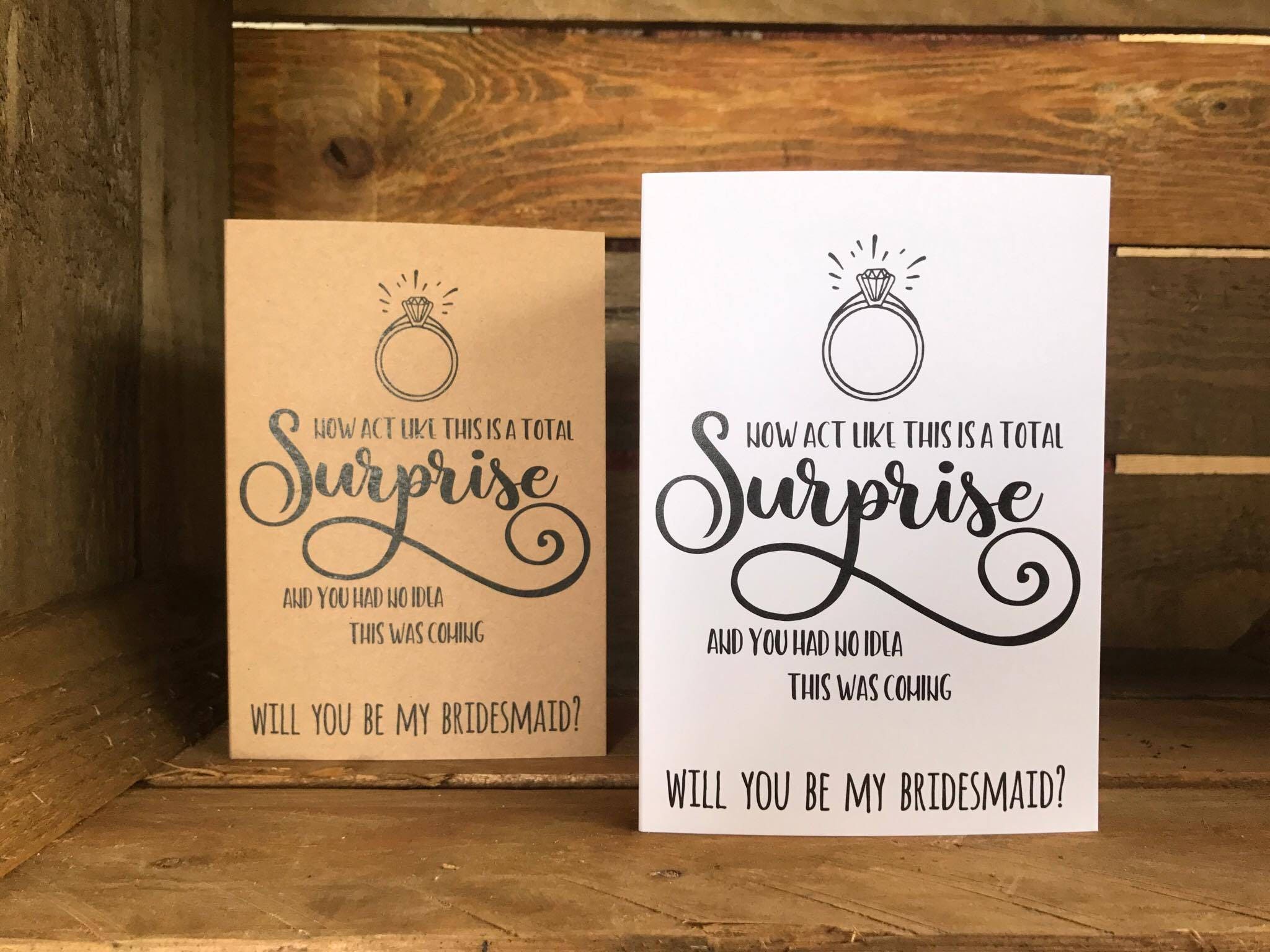 Funny Bridesmaid Proposal Card Wedding Act Like This is a Etsy UK
