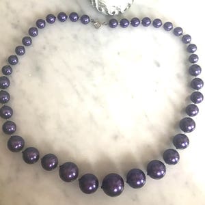 Vintage Purple Bead Necklace image 4