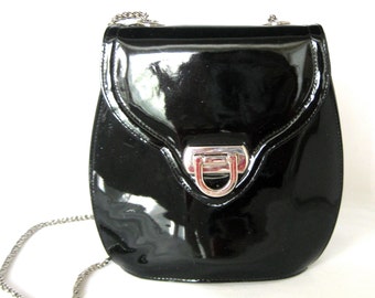 Vintage Frenchy of California Black Patent Leather Purse