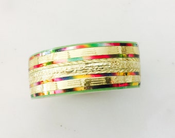 Vintage Colorful Flea Market Bangle Made In India