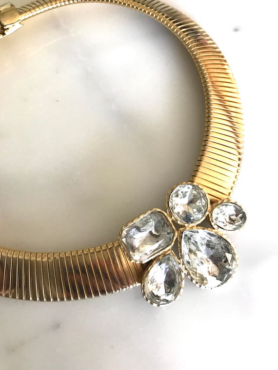 Vintage Kenneth Lane Gold Collar Necklace - image 2