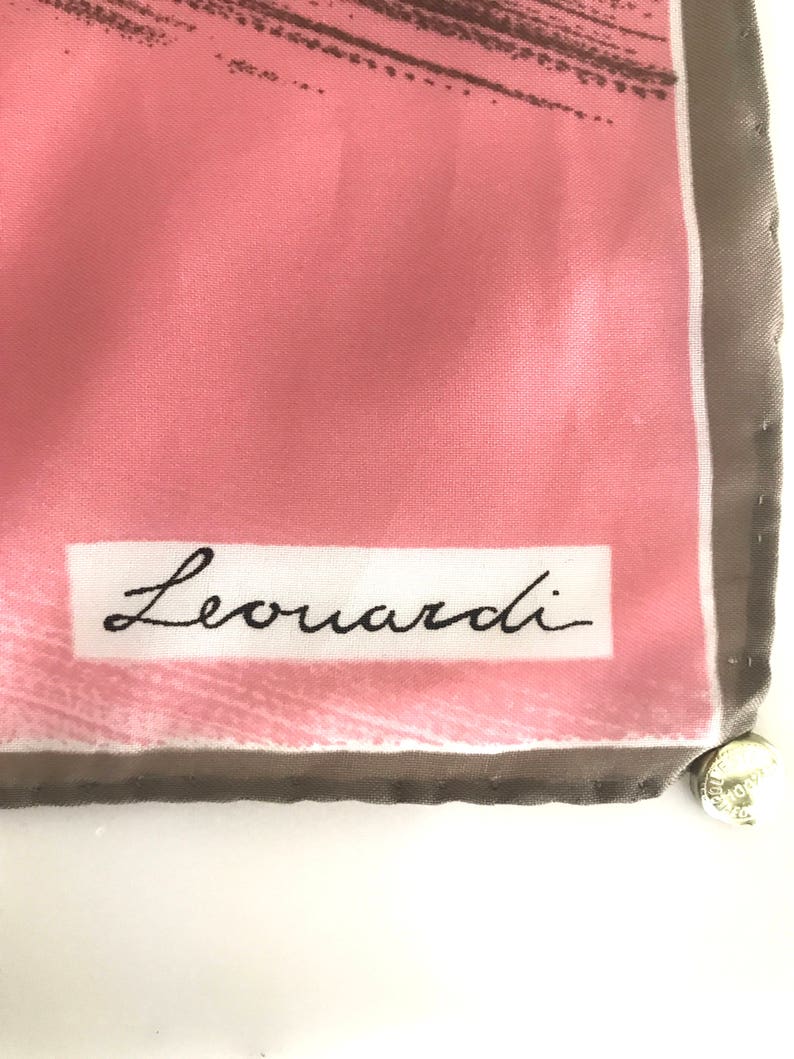 Vintage Leonardi gedruckt Schal Bild 3