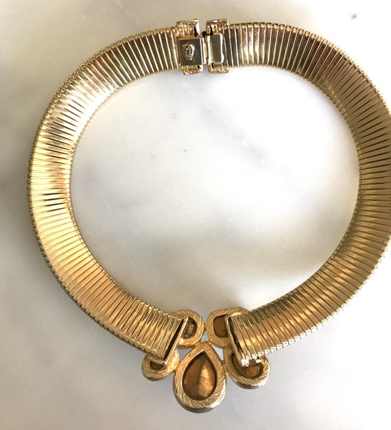 Vintage Kenneth Lane Gold Collar Necklace - image 3