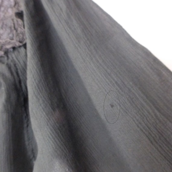 50s silk blouse. M size. Black transparent sexy l… - image 10