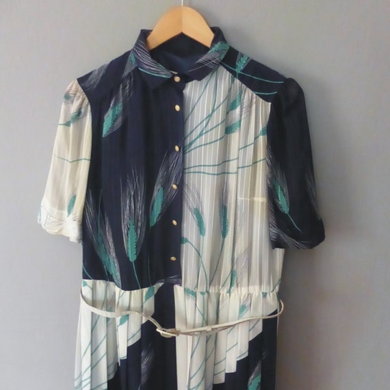 Fink modell 80s dress. L size. Polyester shirt dr… - image 1