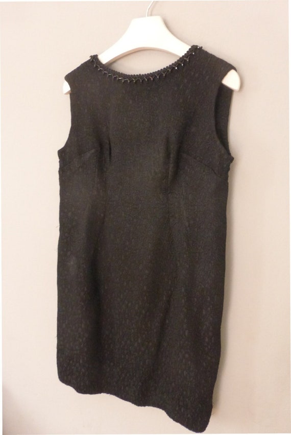 60s mini dress. L size. "Little black dress" with… - image 1