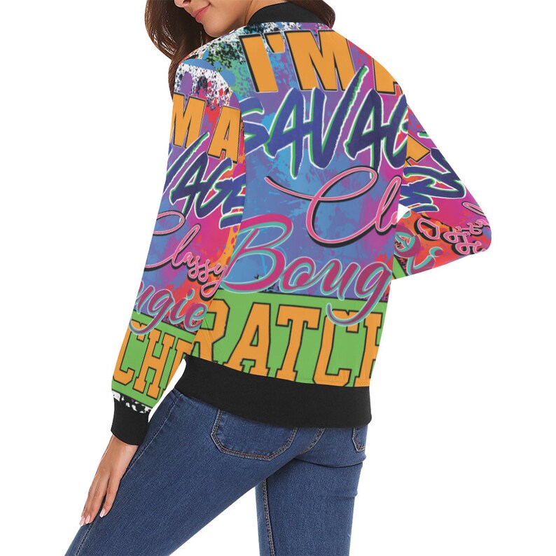 Savage All Over Print Bomber Jacket