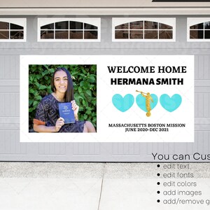 HLT Missionar Heimkehr Abschied Digitale Banner Designs Anpassen Bearbeiten Vorlage in Canva DIY Printable - Bonus Home MTC und Mission Map