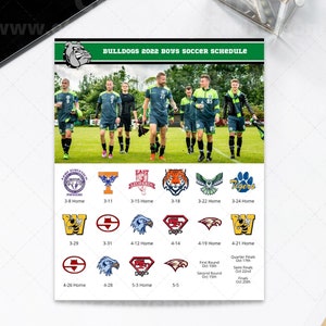 8x10 Sports Schedule DIY Digital Printable Fully Customizable Edit in Canva