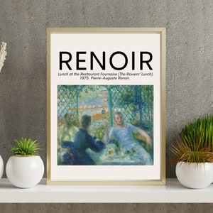 Pierre-Auguste Renoir Print, Lunch at the Restaurant Fournaise Poster, Exhibition Art, Gallery Wall Art, Digital Download, DIY Printable