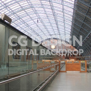 Train Station, Digital Backdrop Photographer Composites, Digital Background for Photoshop, Composite Photography