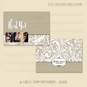 5x7 Thank You Card Marketing Template PSD Photography Branding Boutique Small Business - 16055