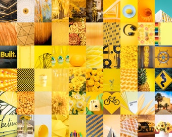 Geel - Aesthetic Wall Collage Kit | Digitale download | Foto Wallpaper Room Decor | Vision Mood Board | DIY Printable Art | - 100 + stuks