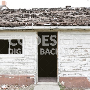 Abandoned Old Small House, Digital Backdrop Photographer Composites, Digital Background for Photoshop, Composite Photography