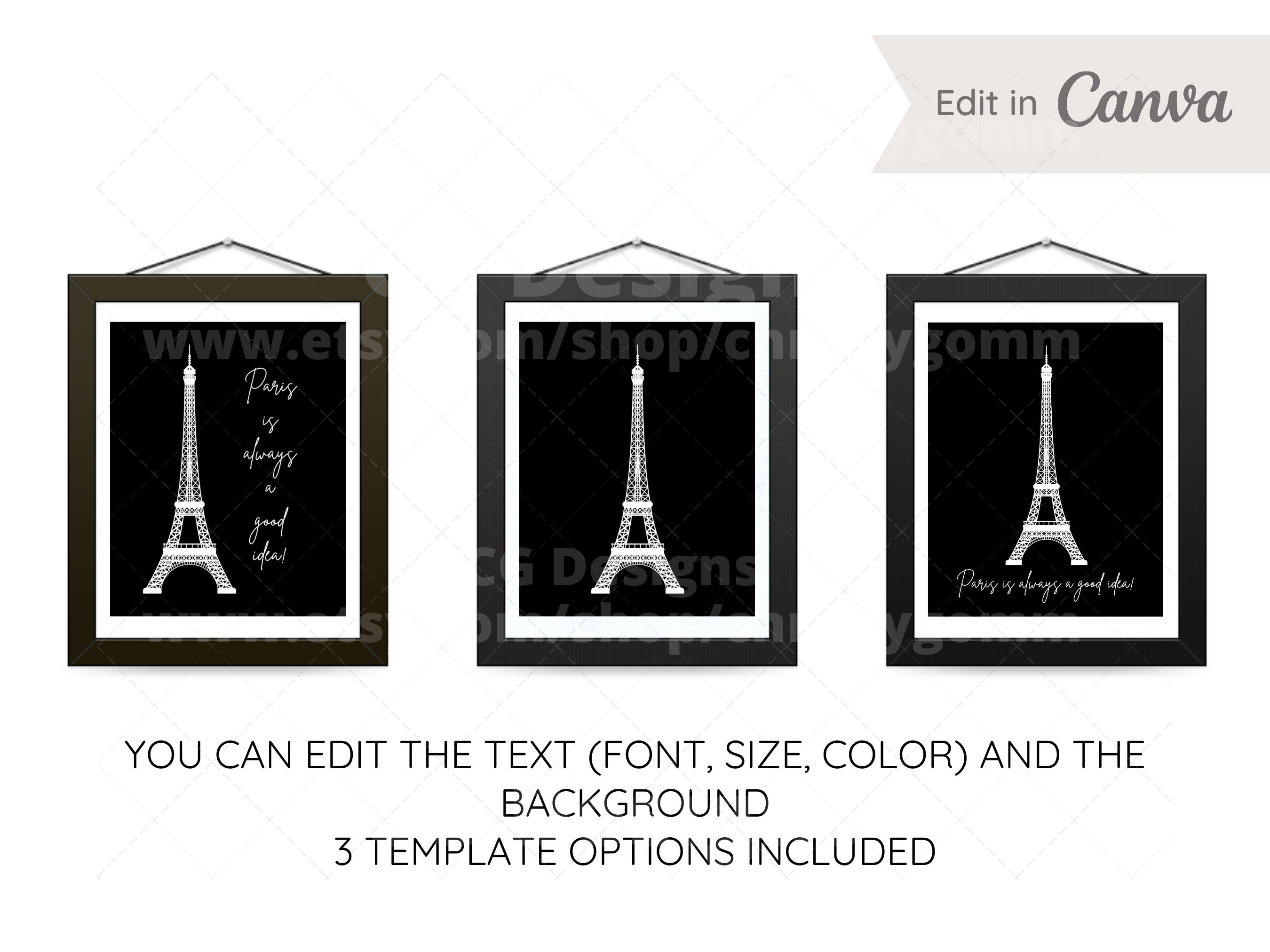 Paris Eiffel Tower Digital Wall Art 8x10 Paris is Always a Good Idea ...