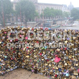 Paris Love Locks, Digital Backdrop Photographer Composites, Digital Background for Photoshop, Composite Photography