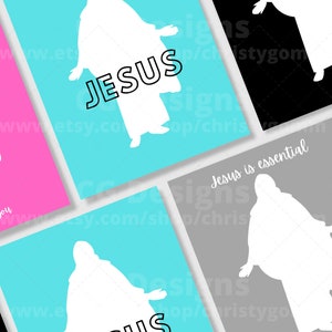 イエスのデジタルウォールアート ギフトをカスタマイズ Canva のテンプレートを編集 8x10 DIY 印刷可能