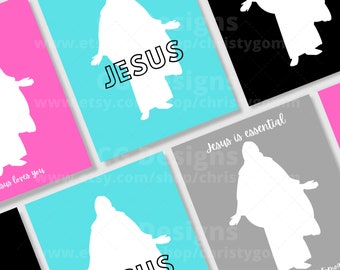Jesus Digital Wall Art Customize Gift Edit Template in Canva 8x10 DIY Printable
